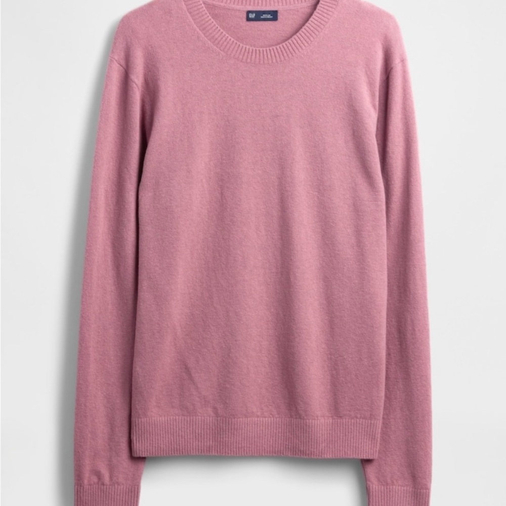 GAP cashsoft crewneck sweater dusty mauve NWT DAMAGED see description